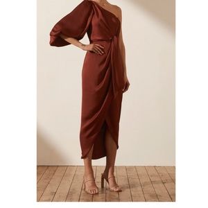 Shona Joy off the shoulder dress